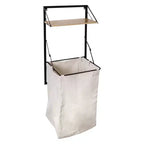 Honey-Can-Do Laundry Shelf + Hamper Combo with Wood Light Oak