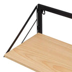 Combinaison étagère et panier à linge avec finition bois de chêne clair