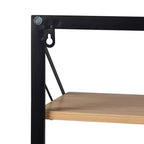 Combinaison étagère et panier à linge avec finition bois de chêne clair