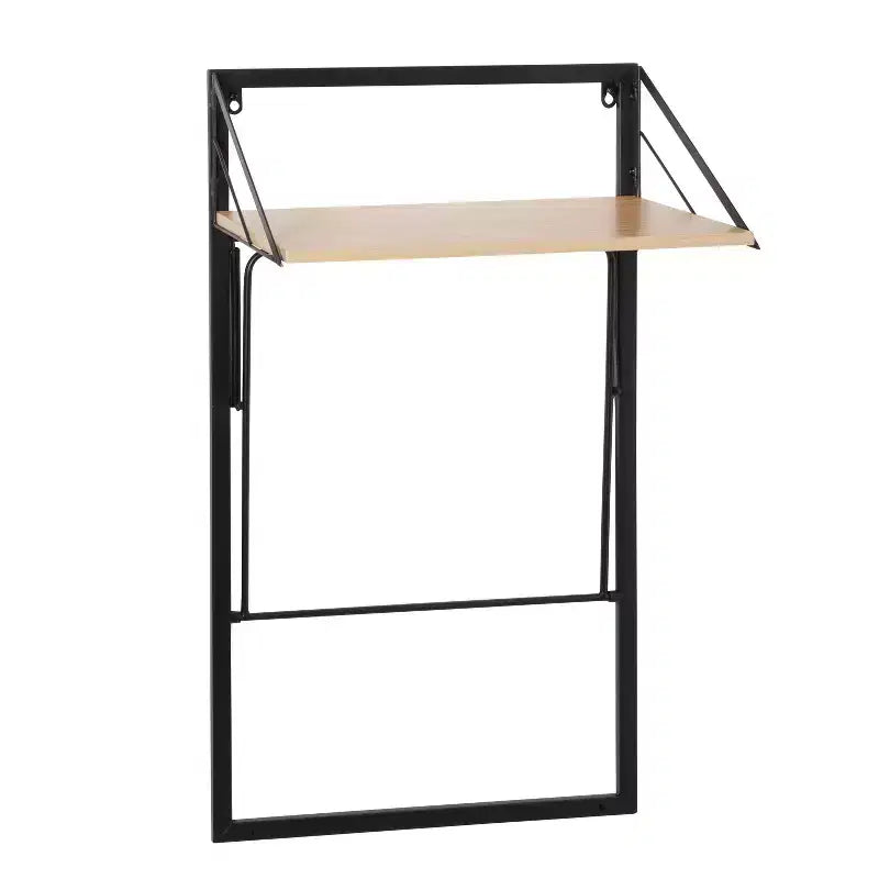 Laundry Shelf and Hamper Combo with Light Oak Wood Finish