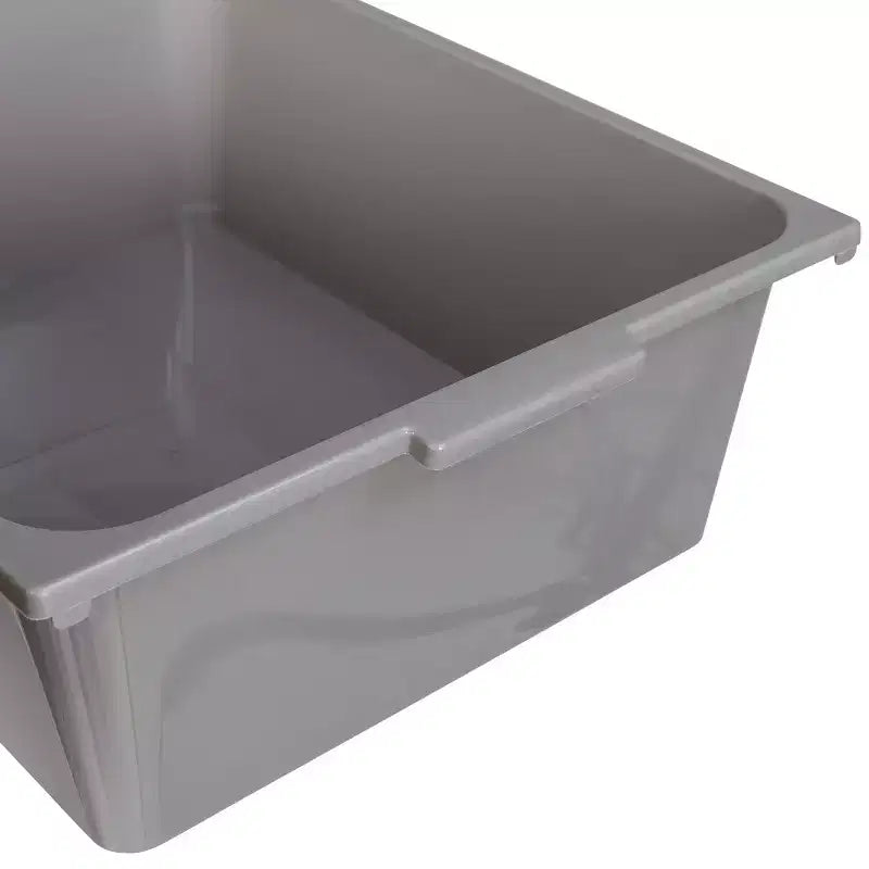 6-Bin Steel Rolling Utility Storage Cart Fade-Resistant in Gray 34 Inch Height
