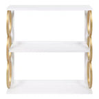 Étagère murale flottante en bois à 3 niveaux, 28x8x31 pouces, de style Mid-Century, blanche, pour rangement et exposition