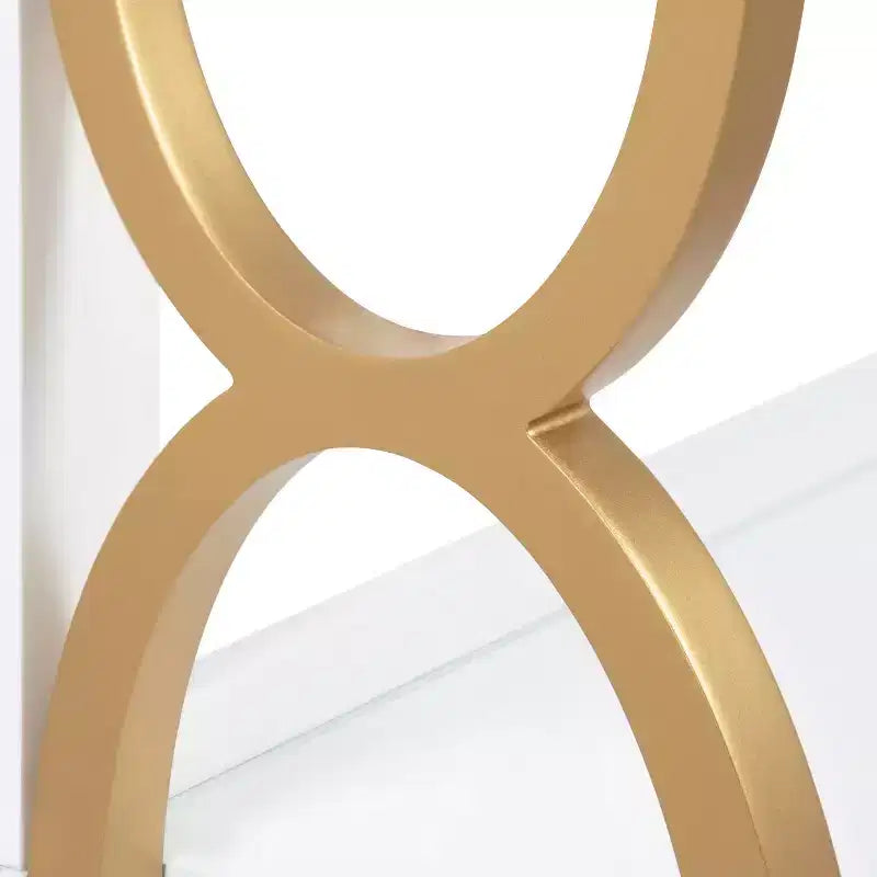 28x8x31 Inch Ring Wooden 3-Tier Floating Wall Shelf in White Mid-Century Storage Display