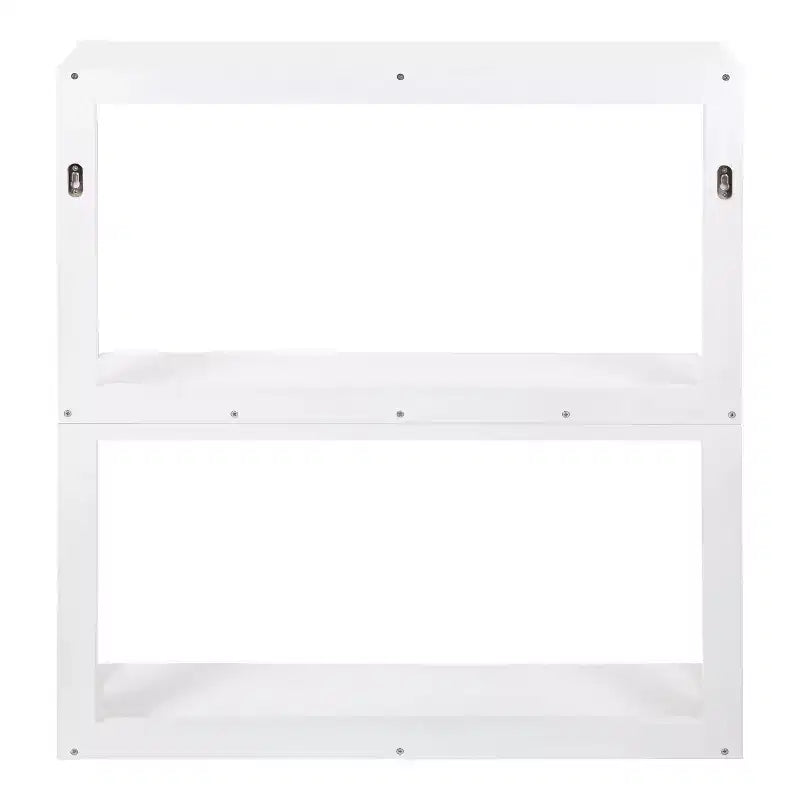 28" x 8" x 31" Ring Wooden 3-Tier Shelf White - Kate & Laurel All Things Decor: Mid-Century Storage Display