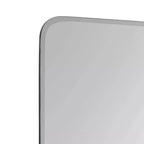 Miroir mural de salle de bain sans cadre 22x30 pouces avec étagère, style blanc Mid-Century
