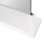 Miroir mural de salle de bain sans cadre 22x30 pouces avec étagère, style blanc Mid-Century