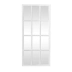Miroir mural effet vitrail de ferme en bois blanc 48x22 pouces pour entrée
