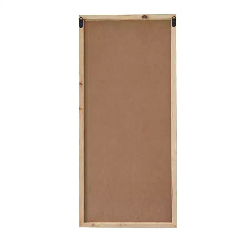 48x22 Inch Farmhouse Wood Window Pane Inspired Wall Mirror in White for Entryway