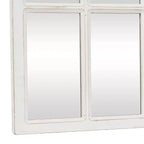 Miroir mural effet vitrail de ferme en bois blanc 48x22 pouces pour entrée