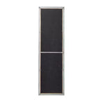 Miroir mural rustique rectangulaire à motif de carreaux de fenêtre de ferme, en bois marron, sans assemblage requis