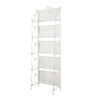 Étagère de Boulanger Pliable Haute à 5 Niveaux en Métal Décoratif pour Intérieur/Extérieur - Or ou Blanc - Roche River Decor