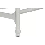 Cadre de lit double vintage en métal blanc style Jenny Lind avec brochettes classiques