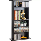 VEVOR Media Storage Cabinet, 5-layer DVD Shelf Holds up to 240 CDs, Adjustable CD Shelves, Protects & Organizes Music, Movie