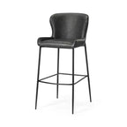 Maven Lane Naomi Metal Bar Stool with Faux Leather 31