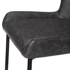 Tabouret de bar 31 pouces en métal avec assise en similicuir et cadre moderne élégant