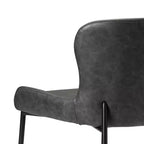 Tabouret de bar 31 pouces en métal avec assise en similicuir et cadre moderne élégant