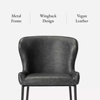 Tabouret de bar 31 pouces en métal avec assise en similicuir et cadre moderne élégant