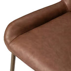 Tabouret de bar 31 pouces en métal avec assise en similicuir et cadre moderne élégant