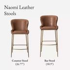 Tabouret de bar 31 pouces en métal avec assise en similicuir et cadre moderne élégant