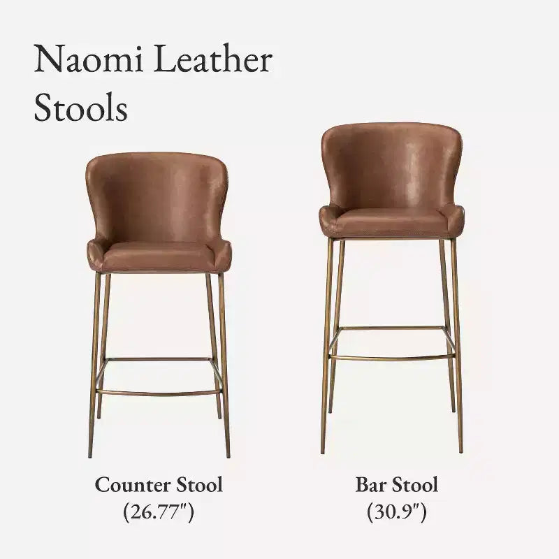 31 Inch Metal Bar Stool with Faux Leather Seat and Sleek Modern Frame