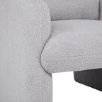 Fauteuil d'appoint minimaliste en polaire bouclée avec coussin moelleux pour salon, bureau et chambre à coucher