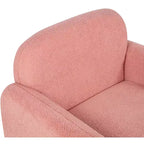 Fauteuil d'appoint minimaliste en polaire bouclée avec coussin moelleux pour salon, bureau et chambre à coucher