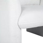 Fauteuil d'appoint minimaliste en polaire bouclée avec coussin moelleux pour salon, bureau et chambre à coucher