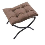 Fauteuil d'appoint paresseux en tissu de coton avec poche latérale et cadre en acier pour salon
