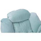 Fauteuil d'appoint paresseux en tissu de coton avec poche latérale et cadre en acier pour salon