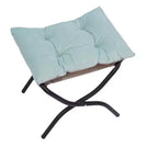 Fauteuil d'appoint paresseux en tissu de coton avec poche latérale et cadre en acier pour salon