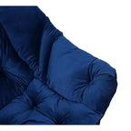 Fauteuil d'appoint paresseux en tissu de coton avec poche latérale et cadre en acier pour salon