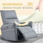 Fauteuil inclinable électrique Power Rocking avec pivotant à 270°, poche latérale et réglage électrique pour salon