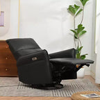 Okak Power Rocking Recliner Chair with Side Pocket 270 Swivel Electric Accent Chair Small Sofa for Living Room Bedroom Home Theater