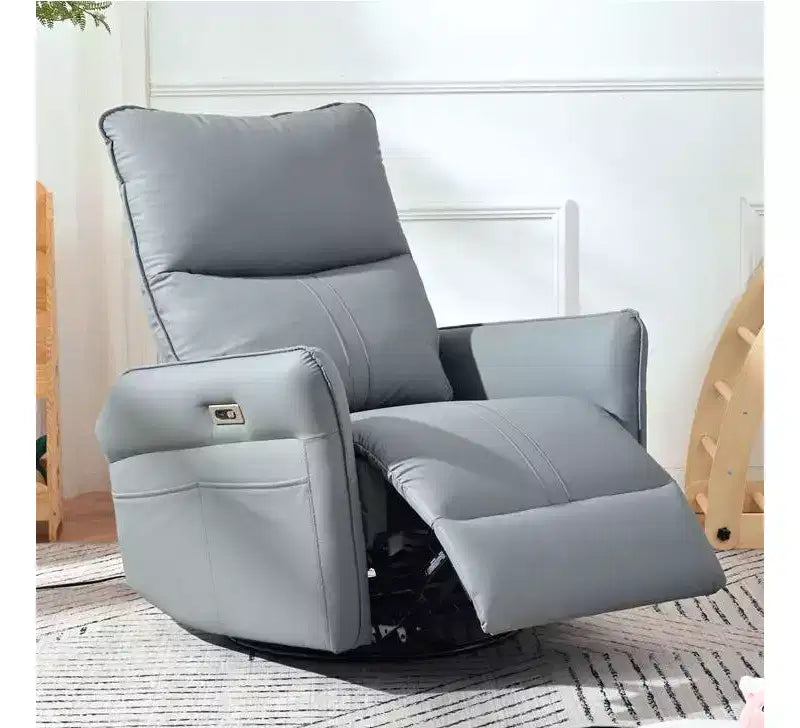 Power Rocking Recliner Chair with 270 Swivel Side Pocket and Electric Adjustment for Living Room