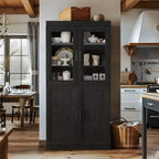 Armoire de rangement décorative moderne et minimaliste en grain de bois avec 6 étagères