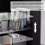 Armoire de rangement décorative moderne et minimaliste en grain de bois avec 6 étagères