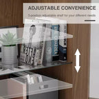 Armoire de rangement décorative moderne et minimaliste en grain de bois avec 6 étagères