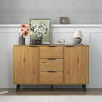 Buffet de 120 cm de long avec 3 tiroirs, 2 portes et espace de rangement pour café