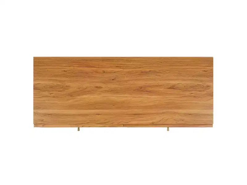 Rattan Mesh 6-Drawer Dresser DRS9600 in Deep Walnut with Gold Pulls
