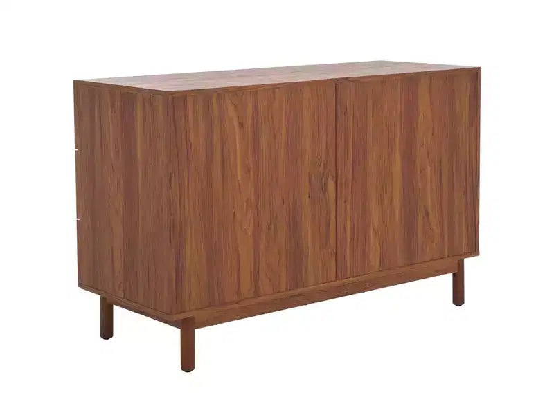 Rattan Mesh 6-Drawer Dresser DRS9600 in Deep Walnut with Gold Pulls