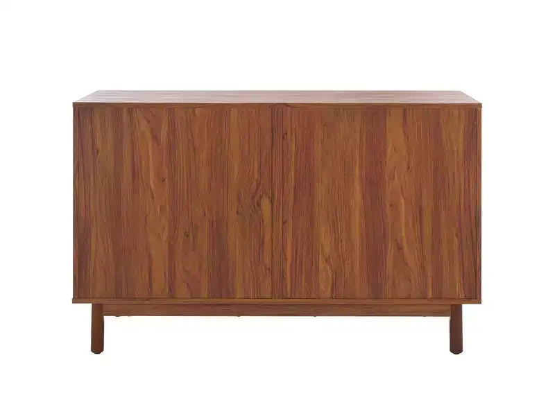 Rattan Mesh 6-Drawer Dresser DRS9600 in Deep Walnut with Gold Pulls