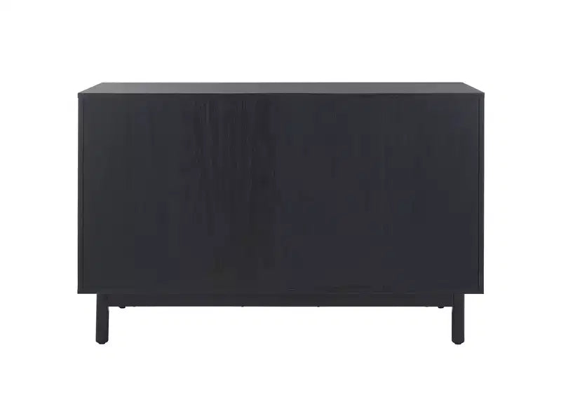 Rattan Mesh 6-Drawer Dresser DRS9600 in Deep Walnut with Gold Pulls