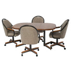 Chaise de salle à manger roulante, pivotante et inclinable pour repas décontractés - 38 Hx221/2 L x 22 P - 38 Hx24 L x 22 P