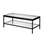 Table basse Alexis en métal et verre