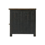 Table d'appoint de chevet Monterey en bois massif avec prises de courant cachées