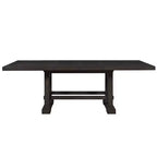 Table à manger extensible hauteur comptoir en cèdre foncé style campagnard, peut accueillir jusqu'à 10 personnes