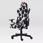 Chaise de gaming en velours imprimé vache avec mousse à mémoire de forme et fonctionnalités réglables