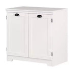 2 Door Farnel Storage Cabinet Pure White - South Shore: Farmhouse Style, Adjustable Shelves