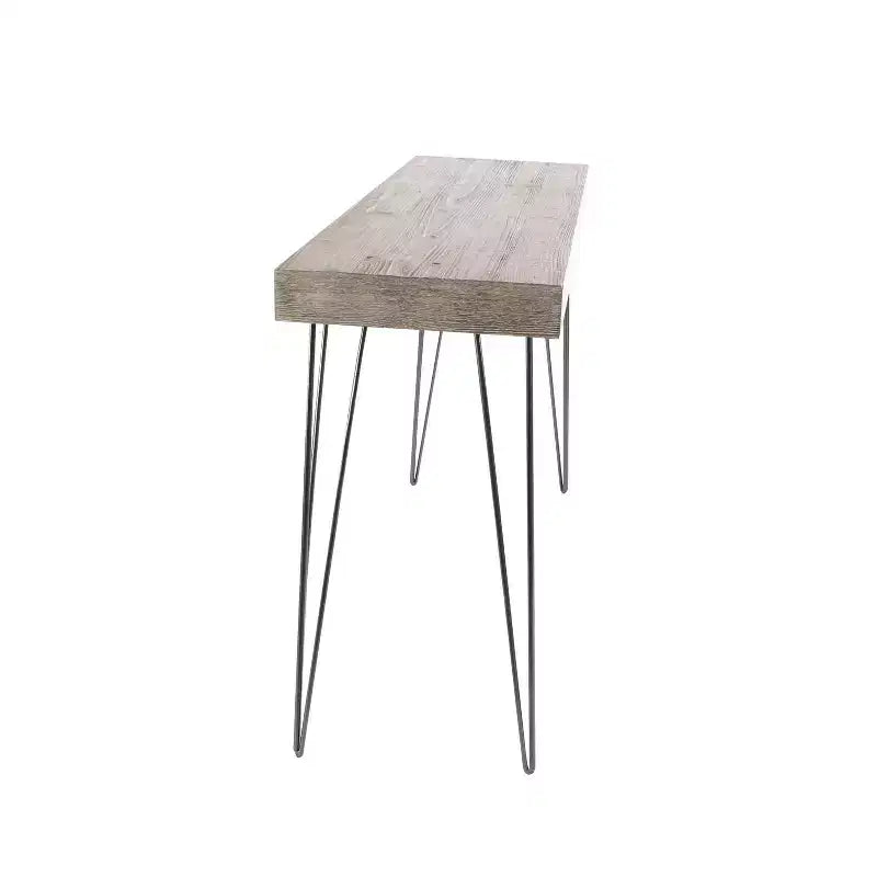 Rectangular Modern Wood Console Table in Brown for Entryway and Living Room