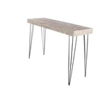 Console moderne rectangulaire en bois marron pour entrée et salon